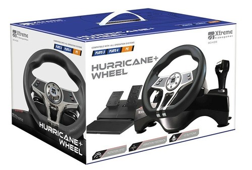 XTREME VOLANTE E PEDALIERA SIMULATORE GUIDA HURRICANE+ PER PS3 PS4 SWITCH  PC | eBay