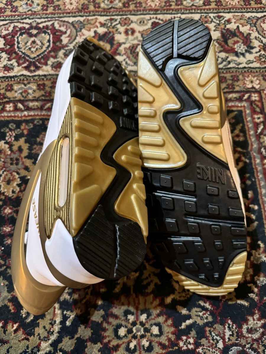 Size 10 - Nike Air Max 90 FlyEase Metallic Gold for sale online | eBay