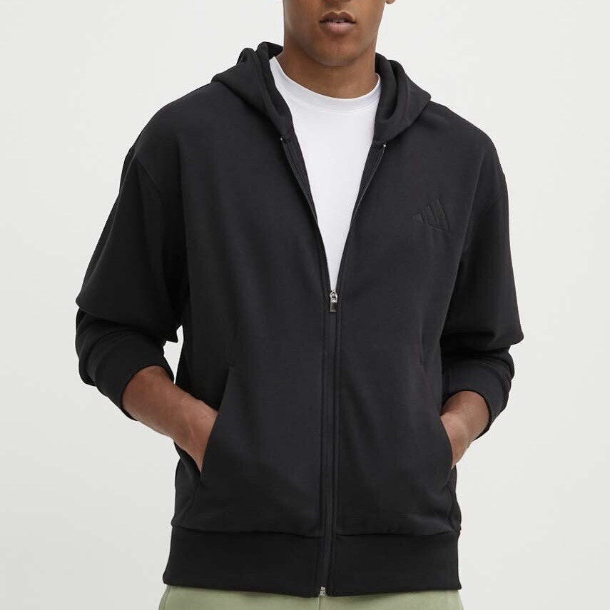 Мужская толстовка с капюшоном Adidas All Szn из флиса на молнии среднего размера M #249