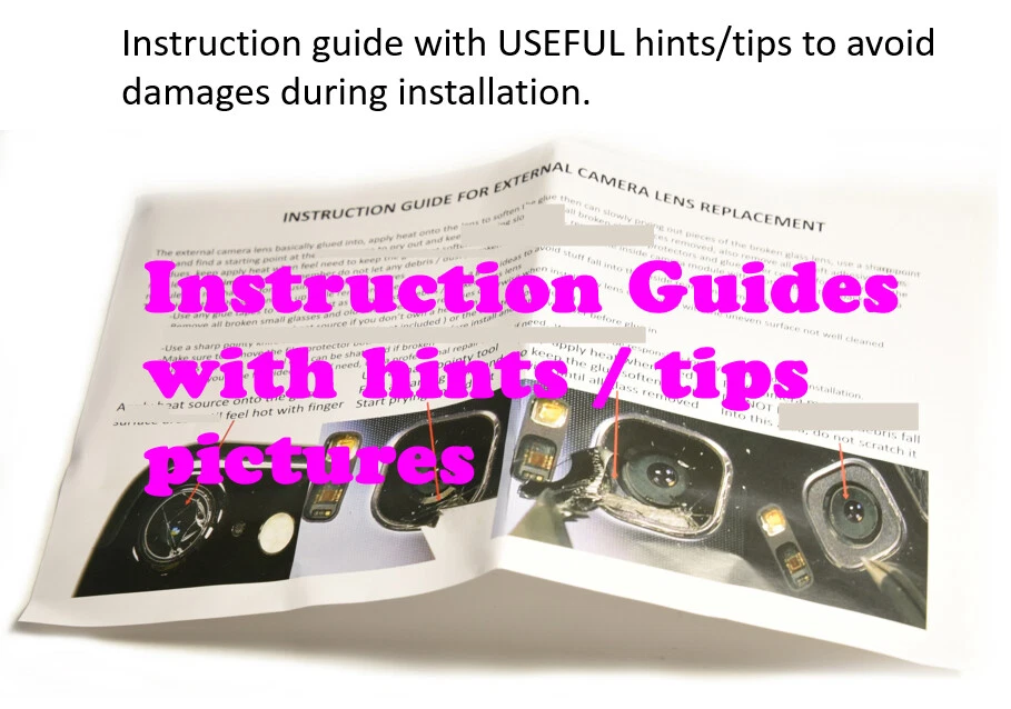 Main Rear Back Camera Glass Lens Replacement For iPhone 12/Mini/12Pro + Tool OEM - Image 3 of 4