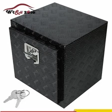 18"X17"X17.75" Black Aluminum 5Bar Tread Tool Box Truck Pickup Underbody Toolbox