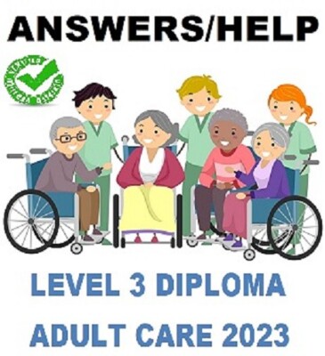 NVQRQF Level 3 Diploma in Adult Care Mandatory NEW ANSWERS SAME DAY ...
