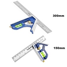 WORKPRO Kombinationswinkel 150mm/300mm,mit Wasserwaage und Anreissnadel