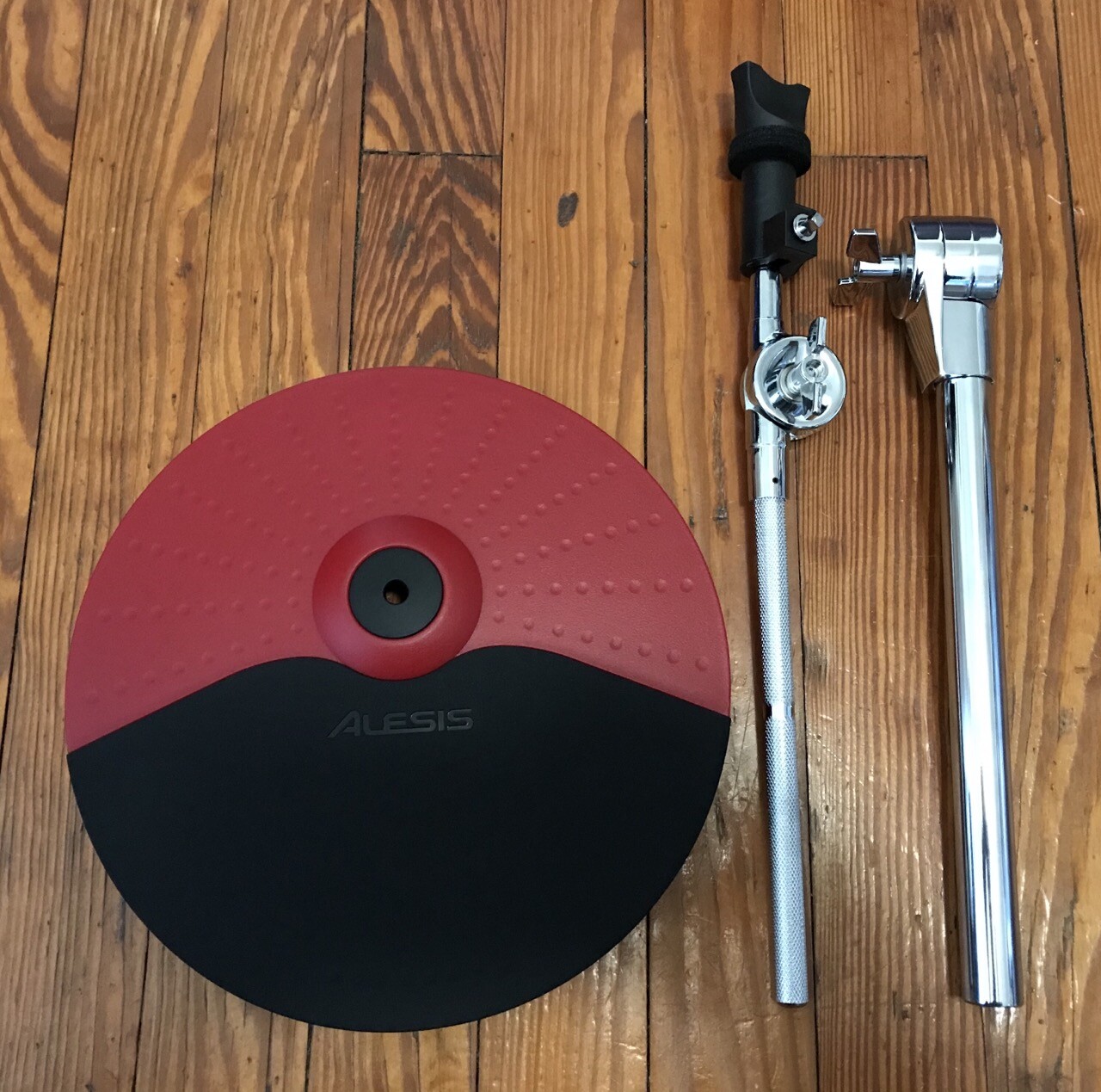 Alesis 10" Red Crash Cymbal w/Choke NEW & 28" Heavy Arm Command X Drum