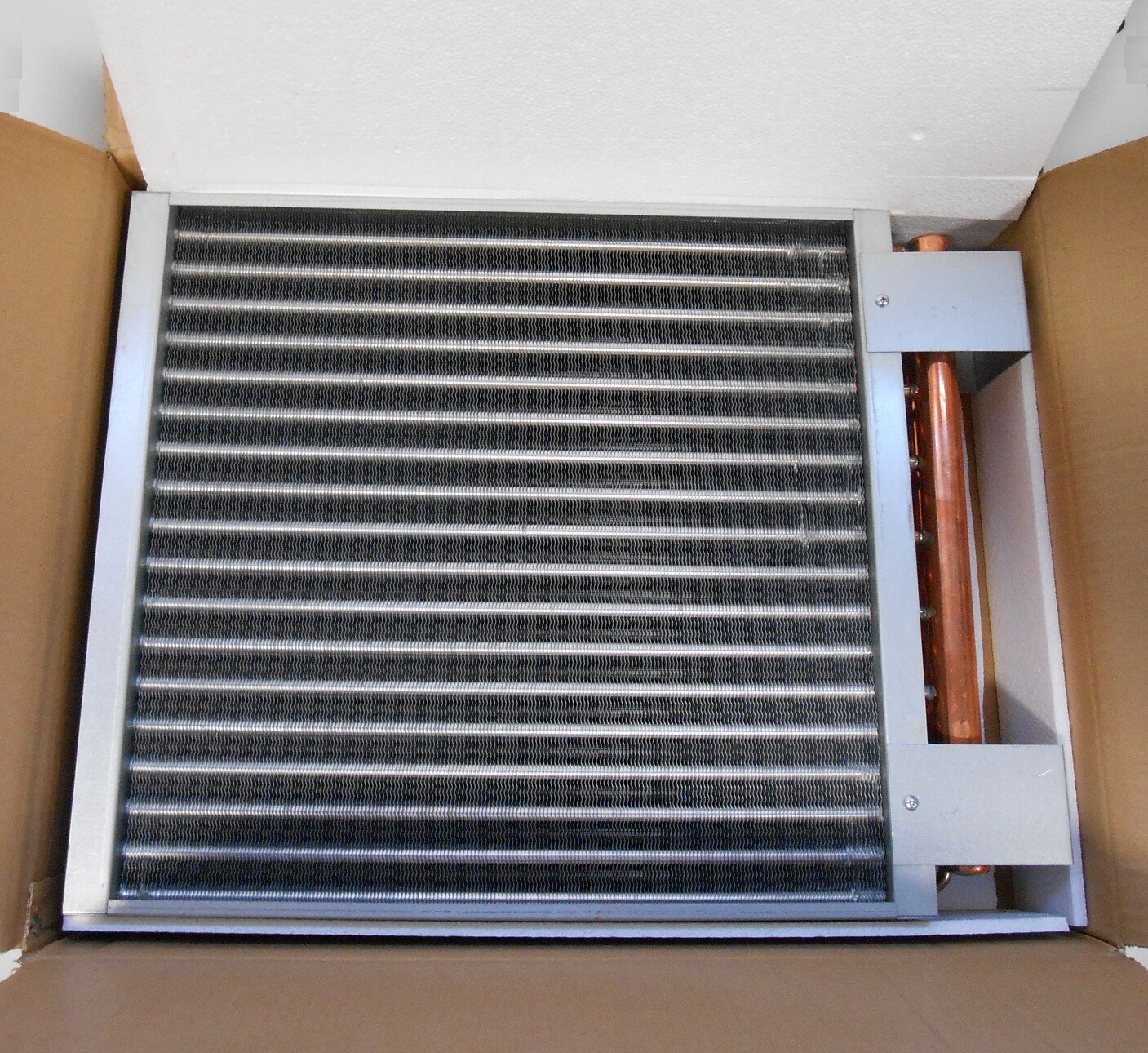 14x18 Water to Air Heat Exchanger Hot Water Coil Outdoor Wood Furnace | eBay