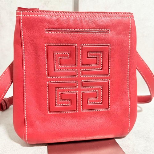 Borsa a tracolla Givenchy in pelle rossa autentica borsa a tracolla donna - Foto 4 di 9
