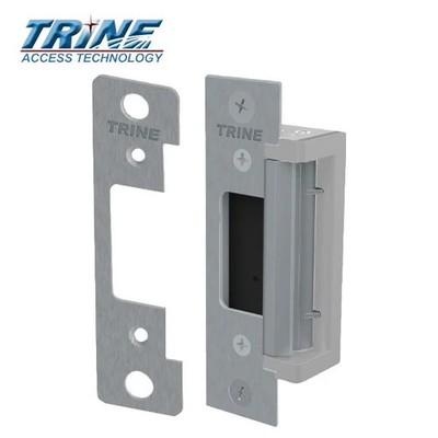Trine 4300 Electric Strike 4 Faceplates Satin Stainless Steel Finish Grade 1