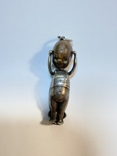 WW1 sterling silver & wood  'Fumsup - Touch Wood' soldiers keepsake charm 1914