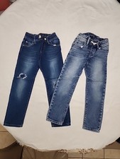 Bundle Of 2 Gap Slim Stretch Jeans Boys Size Small 6/7 Blue Denim Outdoor