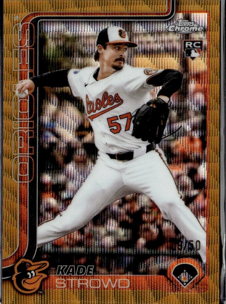 2025 Topps Chrome Kade Strowd Gold Wave /50
