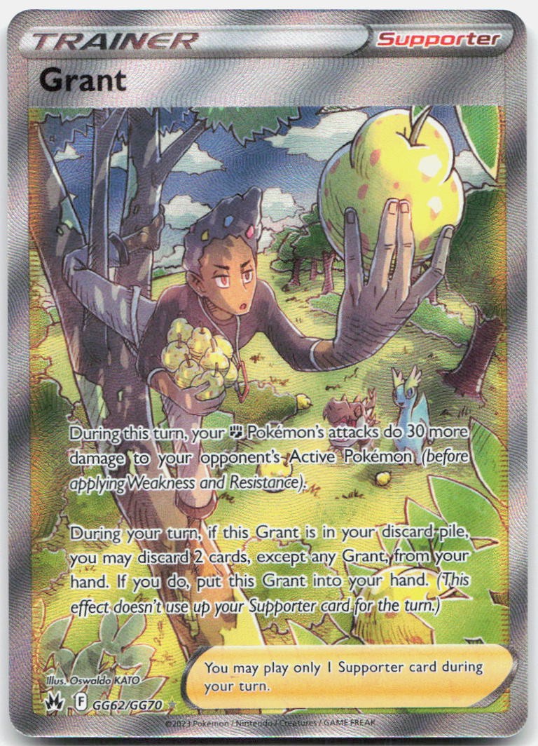 Grant GG62/GG70 Ultra Rare Crown Zenith Galarian Gallery Pokemon Holo Near Mint
