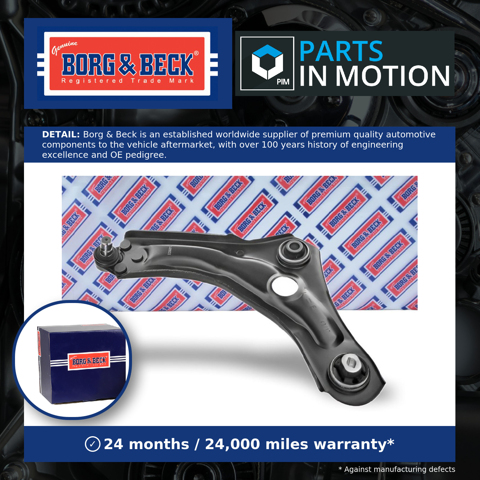 Wishbone / Suspension Arm fits RENAULT MEGANE Front Left 2021 on 6AM402 B&B New