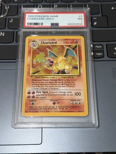 1999 Pokemon Base Set Charizard Holo 4/102 PSA 7 NM