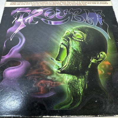 #ad Plastic Green Head by Trouble Promo Disk 1995 Century Media. Tested Works $10.50