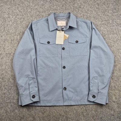 Privat weiß sehr guter Zustand Jacke Herren Größe 6 Blau Ventile Piccadilly Shacket Overshirt