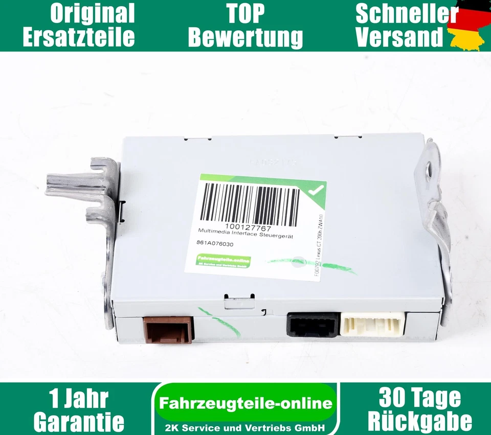 Lexus CT 200H 861A076030 Interfaccia Multimedia Unità Di Controllo - Immagine 3 di 4