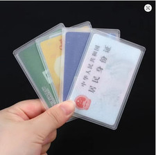 1/5/10pcs PVC Transparent Card Holder Bus Business Case Bank Credit ID Card Hold