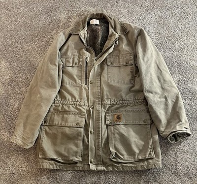 Vintage Carhartt PB1321 Blanket Lined Canvas Chore Barn Coat Union Made USA M