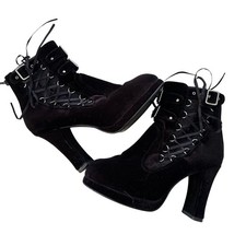 Demonia Crypto Black Ankle Boots Womens 10 Bl...