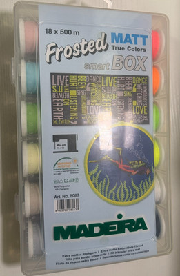 Madeira Frosted Matt - 18 Spools  No. 40 Matte Embroidery Thread   18 Colors