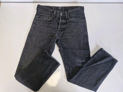 Edwin ED-80 Slim Tapered Jeans - Black Red Listed Selvedge Denim - W30 L34