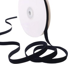 Black Velvet Ribbon 3/8'' 10 Yards Velvet Fabric Ribbon Trim Single Face Spool S