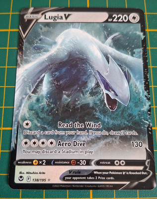 Pokemon TCG Lugia V #138/195 Silver Tempest Ultra Rare Holo English NM