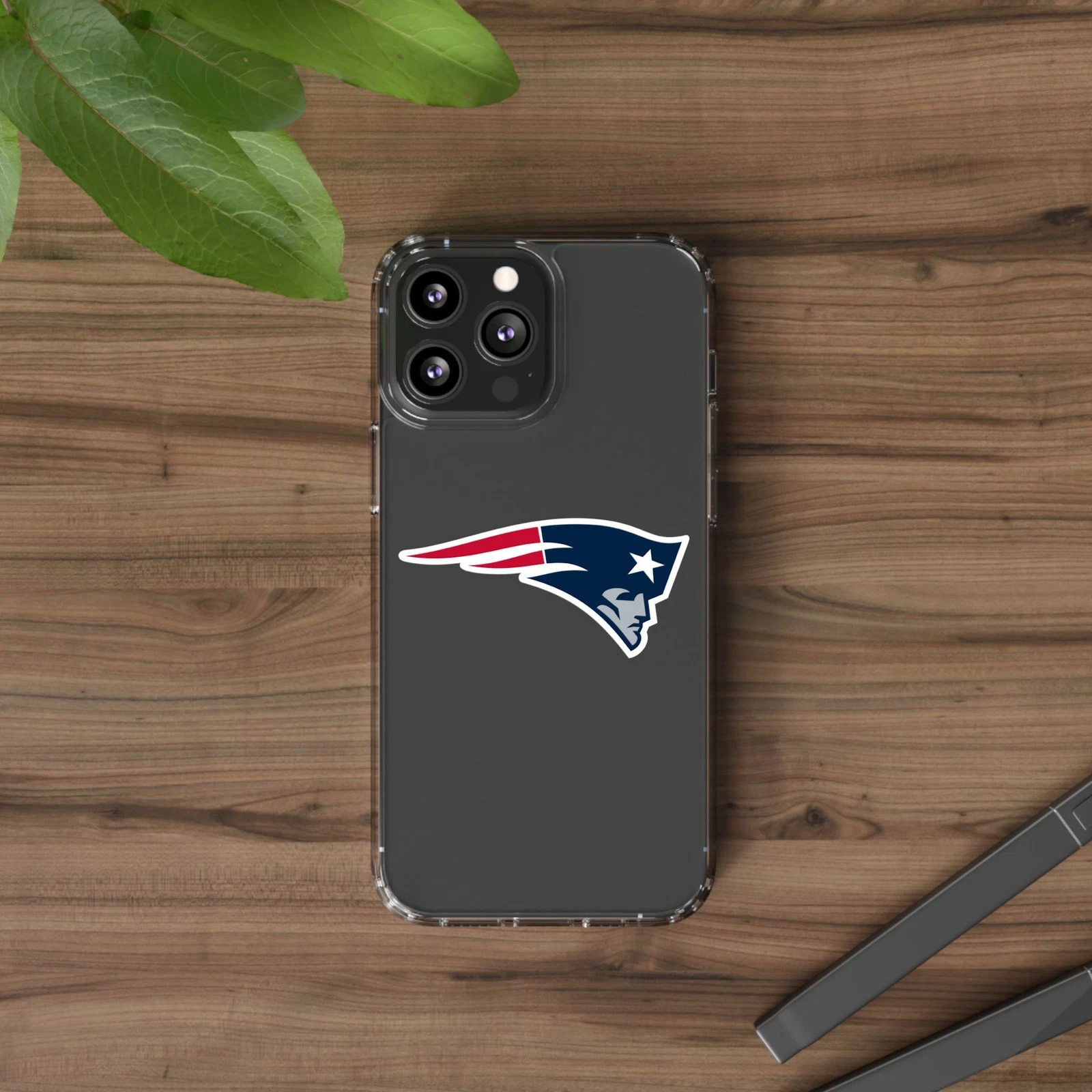 New England Patriots Clear Phone Case for iPhone