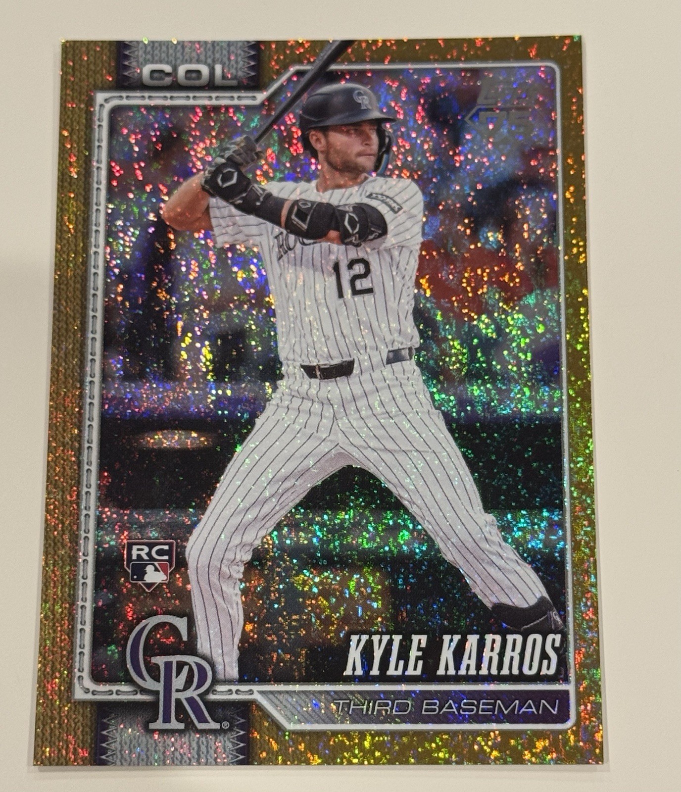 2026 Topps Series 1 Kyle Karros RC Gold Holo Foil SSP /50 #334 Rockies