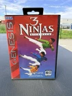 New Listing3 Ninjas Kick Back (Sega Genesis, 1994) Authentic Game Cartridge, CIB Complete