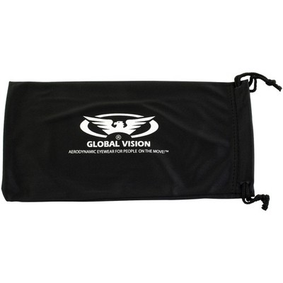 Global Vision Eyewear 4 1/4'' x 8 1/2'' Pouch, Black, Small