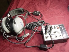 Soft Comm Aviation Headset &Portable Intercom P/N ATC 4 Tested works 100% w/Pwr