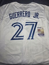 Vladimir Guerrero Jr. Autographed/Signed Jersey JSA COA White Custom Jersey 