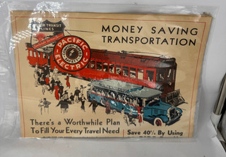 1935 Pacific Electric Railway "Money Saving Transportation (PL)