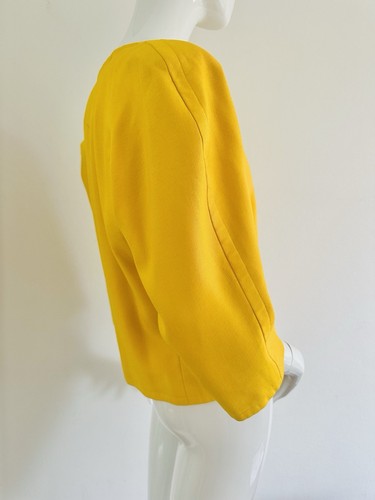 Givenchy Blazer Jacket Vintage 80’s Boutique Jellow Couture Viscose Size FR 38 S - Picture 5 of 23
