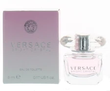Bright Crystal by Versace for Women Mini EDT Perfume Splash 0.17 oz. New in Box
