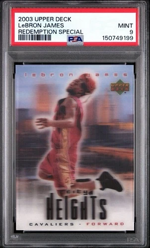 2003 UPPER DECK LEBRON JAMES REDEMPTION SPECIAL ROOKIE RC CARD *PSA MINT 9 *CAVS