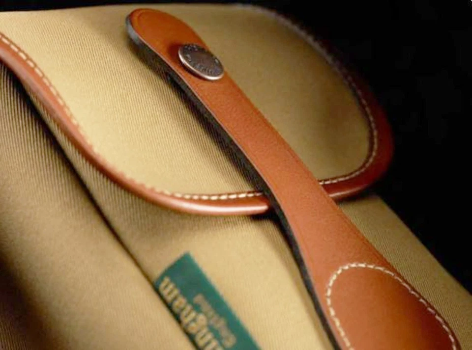 Billingham Avea 5 Compact End Pouch Pocket - Khaki Canvas / Tan Leather (UK) NEW - Image 2 of 4