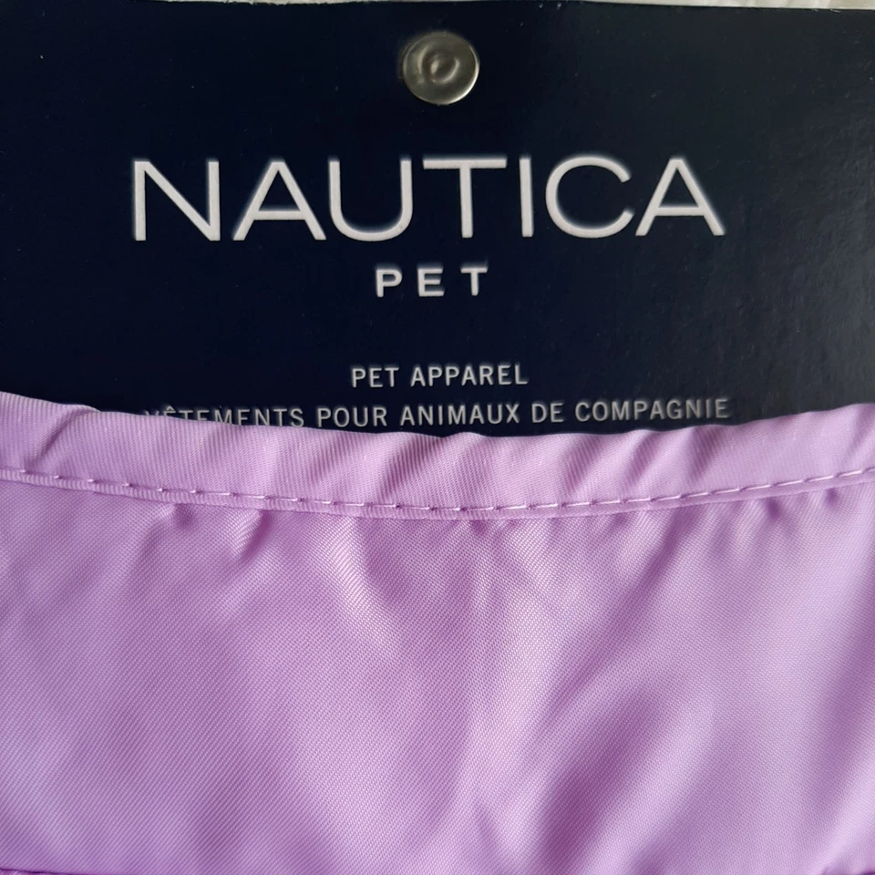 Nautica Pet Extra Large Reversible Lavenver and Cream Lined Sherpa Dog Jacket - Image 4 of 4