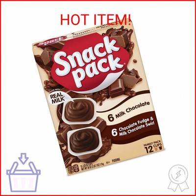 Snack Pack Milk Chocolate and Chocolate Fudge & Milk Chocolate Swirl Pudding Cup