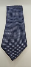Vintage St Michael Marks & Spencer Italian Silk Tie Blue Purple Geometric 9cm