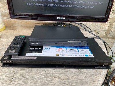 TWO Sony BDP-S370 Blue Ray DVD Disc Player & DVP-SR510H With Remote HDMI DTS-HD