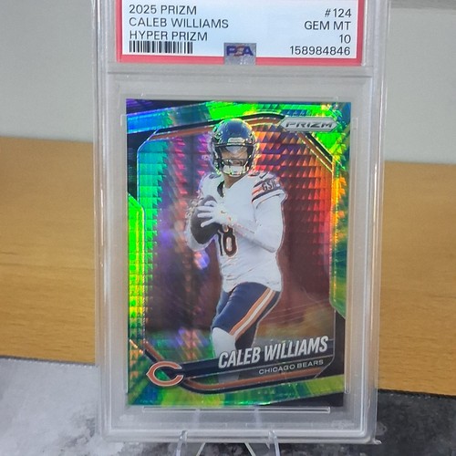 2025 Prizm Caleb Williams Hyper Prizm /200 PSA 10 #124 Graded Bears NFL