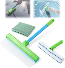 Silicone Window Squeegee Kit: Recyclable with 3-in-1 Glass Cleaning