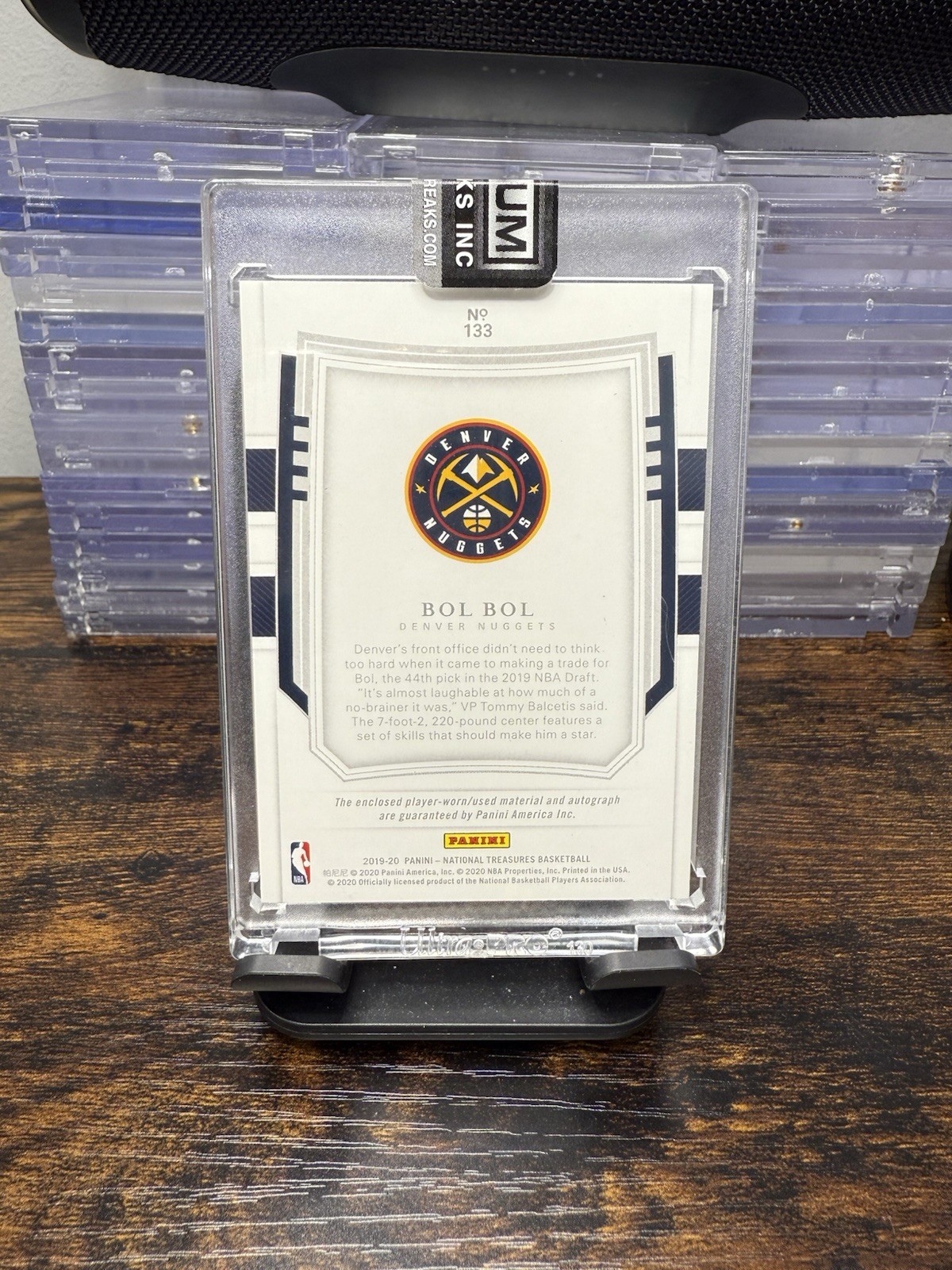 2019 Panini National Treasures Bol Bol TRUE RPA Rookie Patch Auto /99  view 2