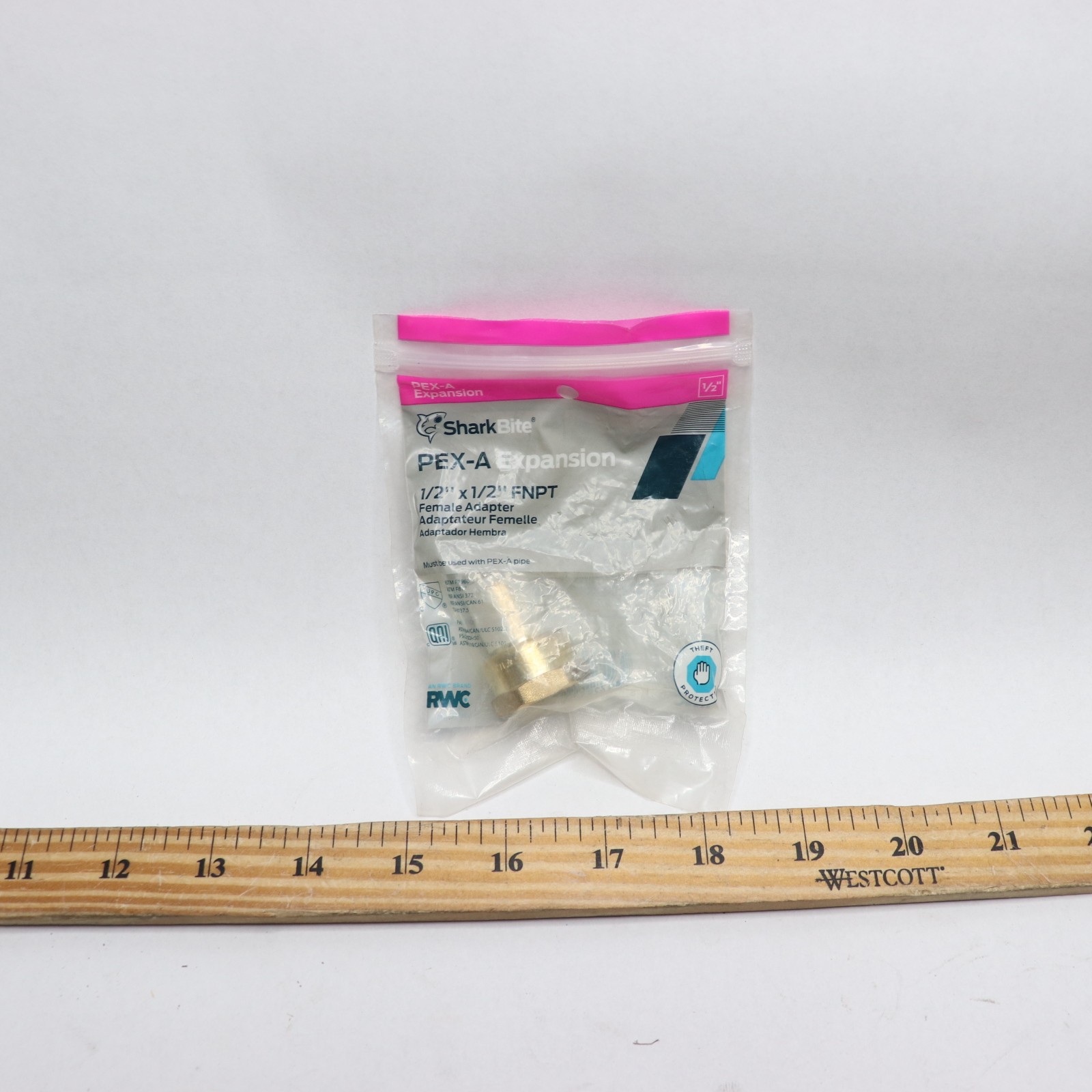 SharkBite Adapter Fitting Brass 1/2" UAB072LFA