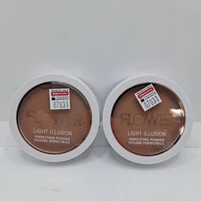 2 PACK Flower *LIGHTLY SAMPLED* Beauty Light Illusion Perfecting Powder -