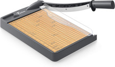 12 Inch Wood Guillotine Paper Cutter, Heavy Duty Paper Trimmer