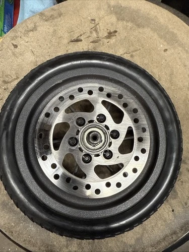 Swagtron Swagger 5 Boost Scooter - Rear Solid Rubber Tire, Rim and Rotor