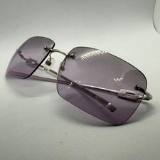 Authentic GUCCI GG 1780/STRASS Rimless Sunglasses Purple Silver Italy